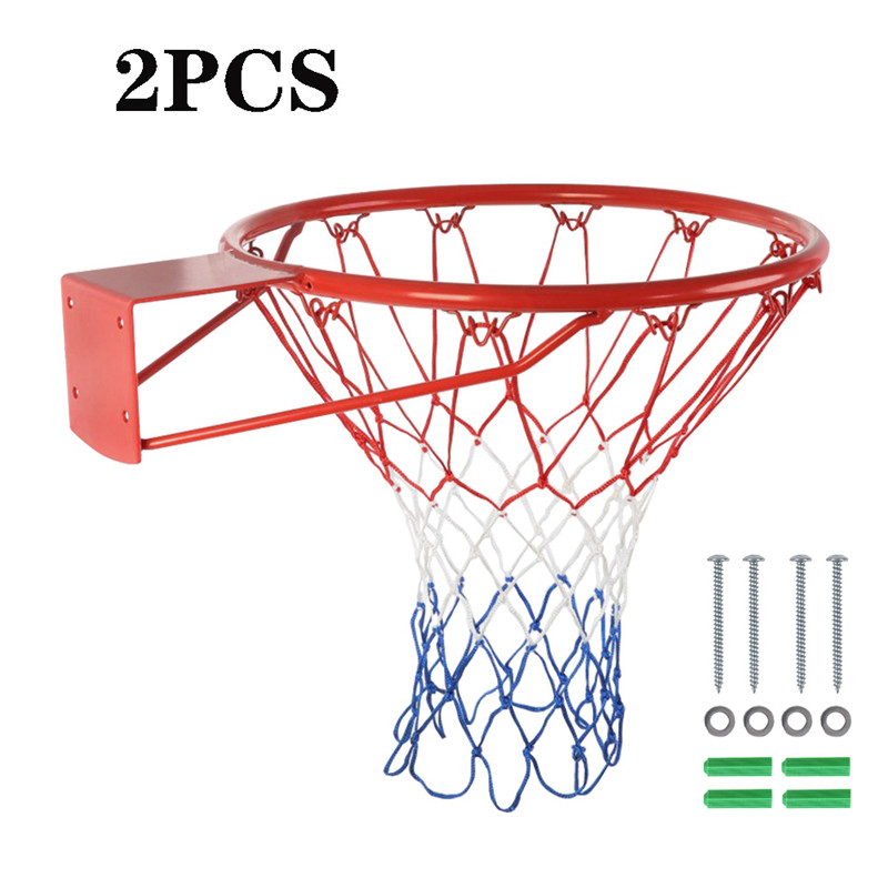 Replacement Basketball Rim & Net Standard Hoop Heavy Duty Fits Standard Rims 