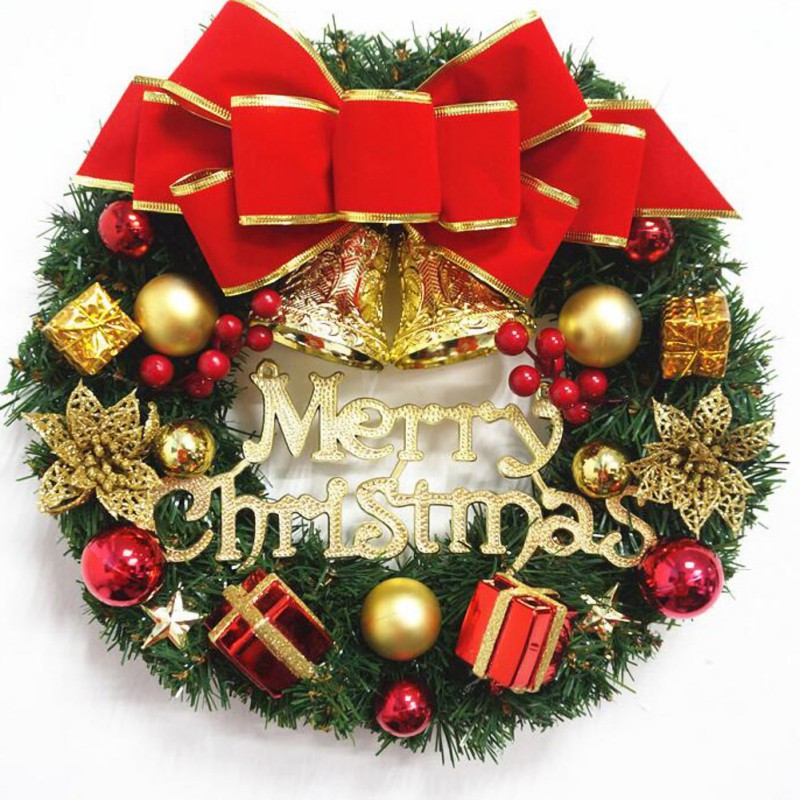 Details about   Christmas Wreath Door Wall Window Hanging Garland Ornament  Xmas Party Decor 
