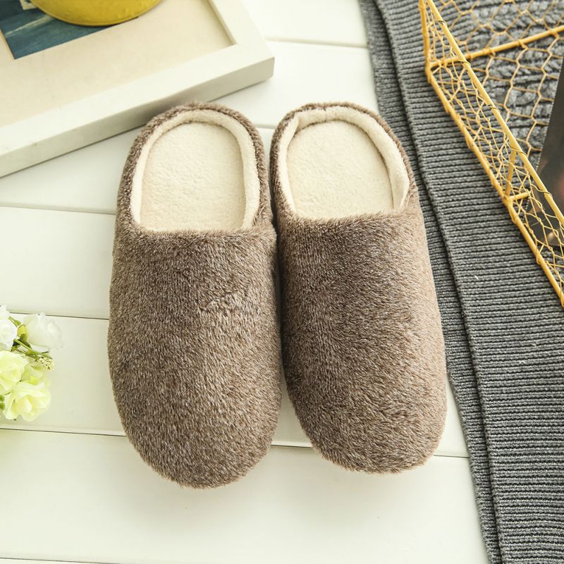 Men Home House Anti-slip Shoes & Women Winter Warm Cotton Sandal Indoor New Type 
