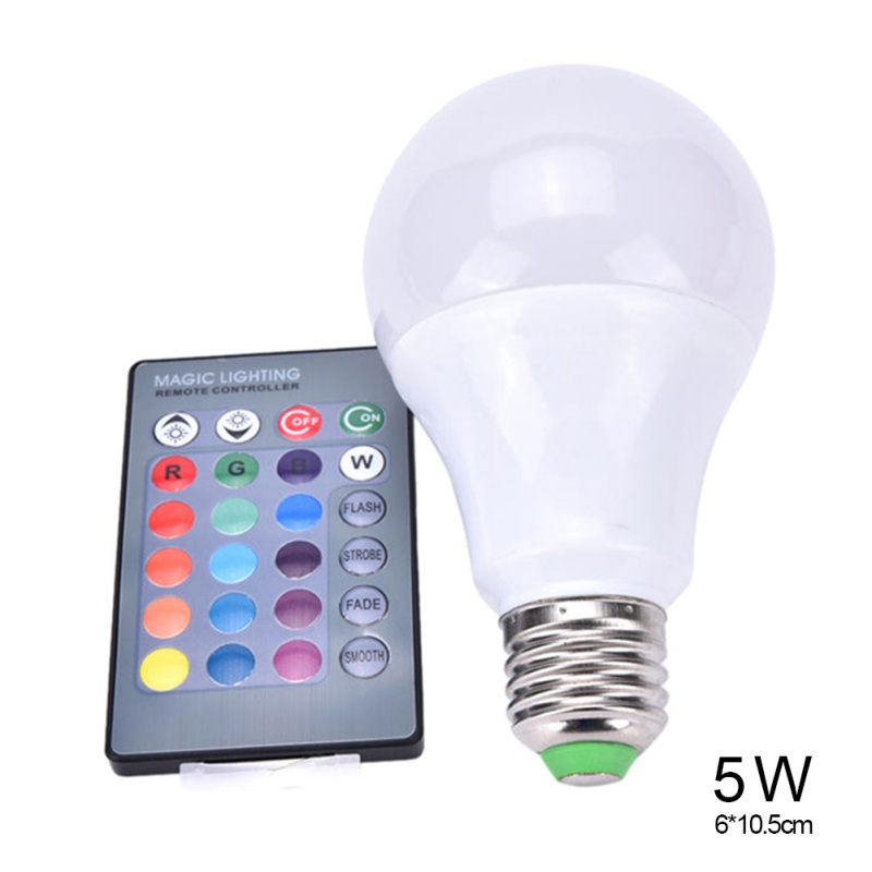 RGB E27 15W LED Light Bulb 85-265V Color Changing Lamp With Remote Control