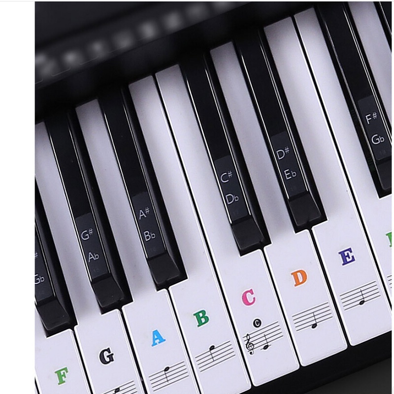 Piano Colourful Note Stickers Sticker Beginners Practice 7/49/54/61/88 ...